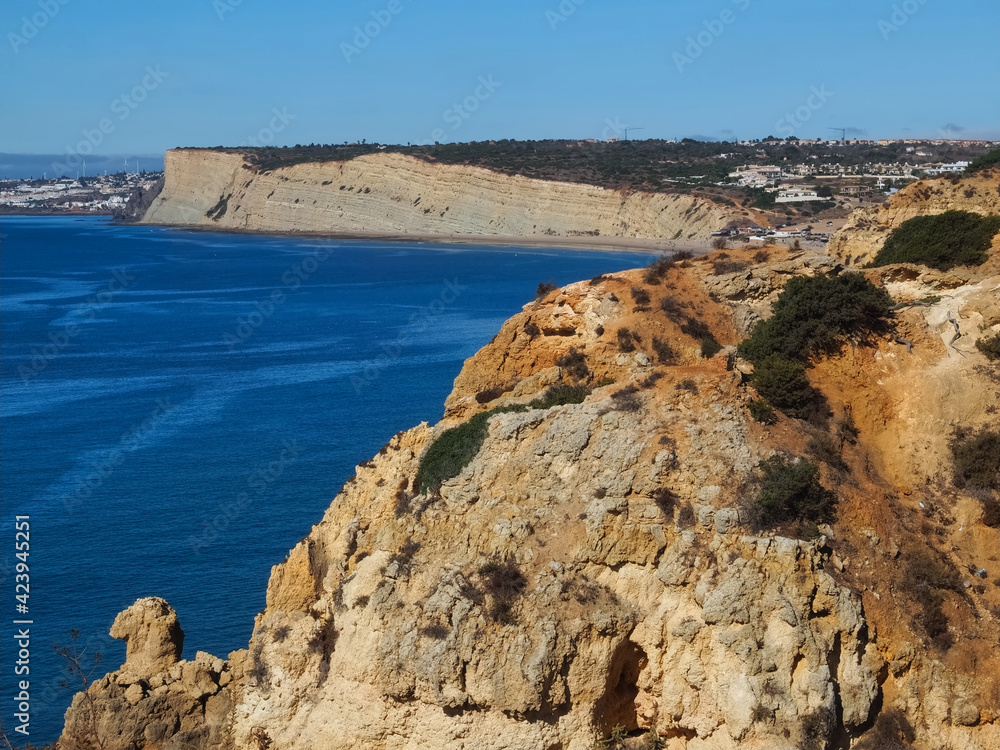 Beautiful nature with orange cliffs at ponta da Piedade in Lagos Beautiful nature with orange cliffs at ponta da Piedade in Lagos