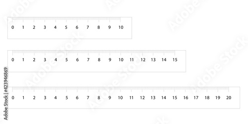 Measuring tool. Ruler for school and business. 
Vector illustration. 