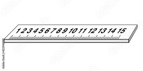 Measuring tool. Ruler for school and business. 
Vector illustration. 