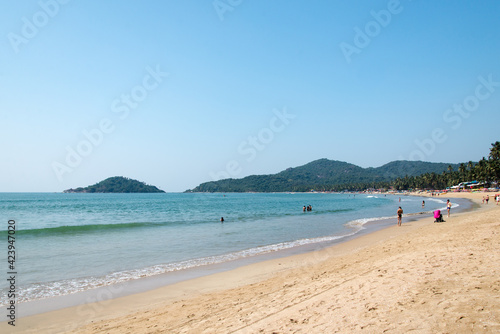 Sandy beach by the ocean