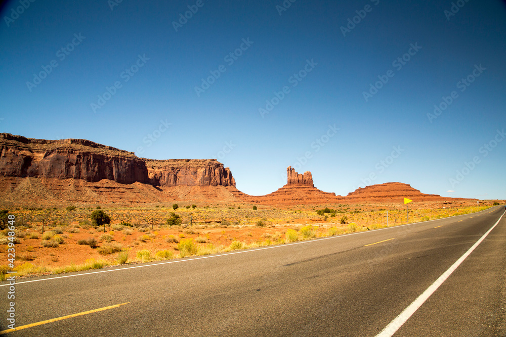 Monument Valley on the Arizona–Utah state line Monument Valley on the Arizona–Utah state line