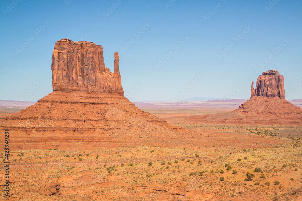 Monument Valley on the Arizona–Utah state line Monument Valley on the Arizona–Utah state line