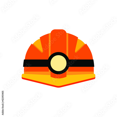 Construction helmet on a white background, vector illustration