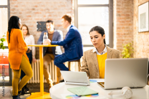 Business team working in a start-up office