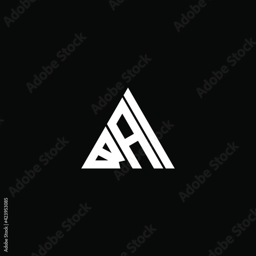 B A I letter logo creative design on black color background. BAI icon