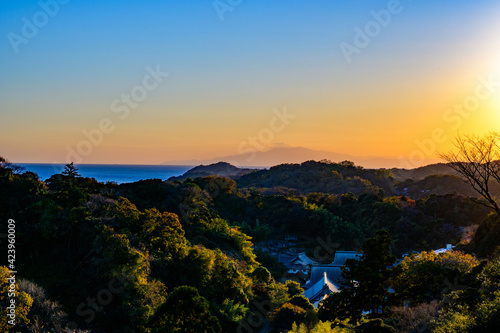 sunset in the mountains