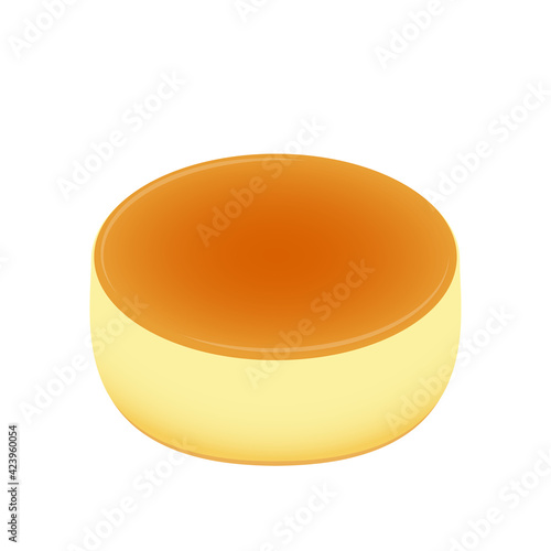 Souffle pancakes vector. Souffle pancakes is Dessert. Souffle pancakes on white background.