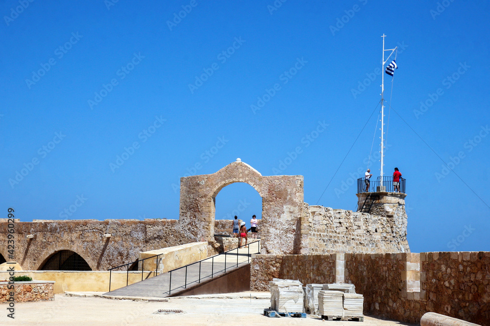 Firkas fortress   in the old venecian port in Chania. Crete, Greece