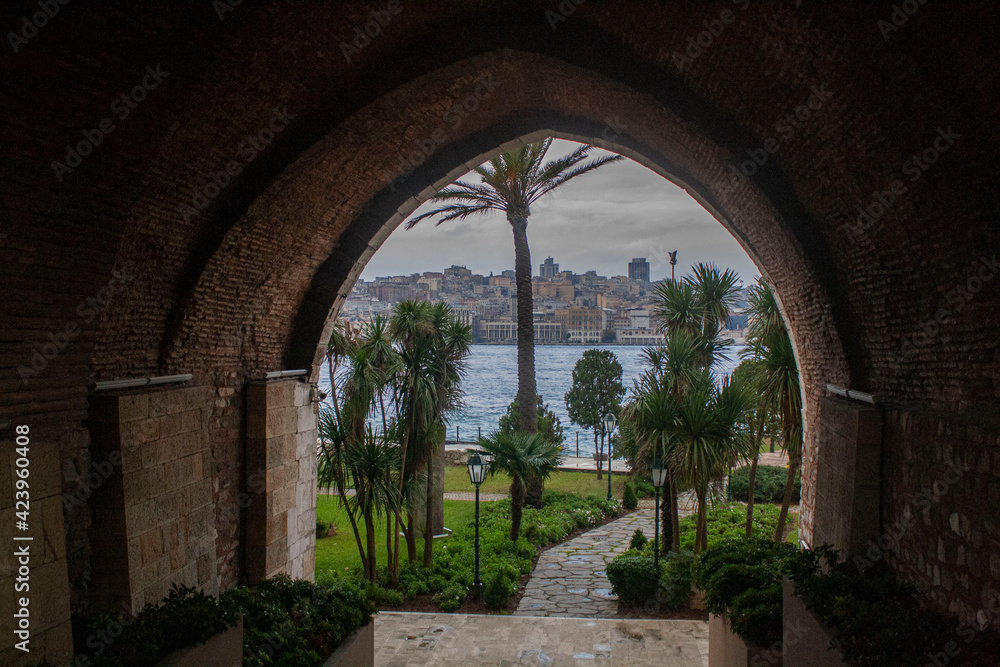 View through an arch in Istanbul