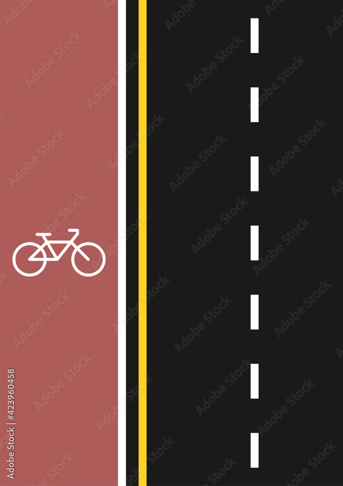 Bike path poster design. Bike path sign vector. Bike path poster design. Bike path sign vector.