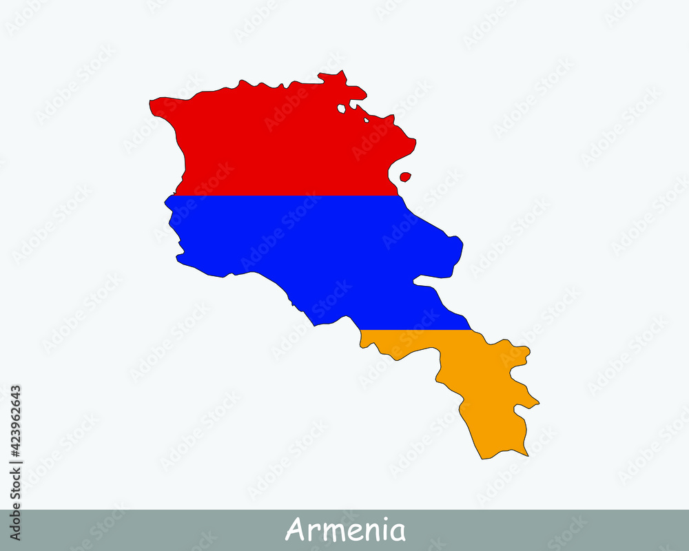 Armenian Map Flag. Map of Armenia with the national flag of Armenia isolated on white background. Vector illustration. Armenian Map Flag. Map of Armenia with the national flag of Armenia isolated on white background. Vector illustration.