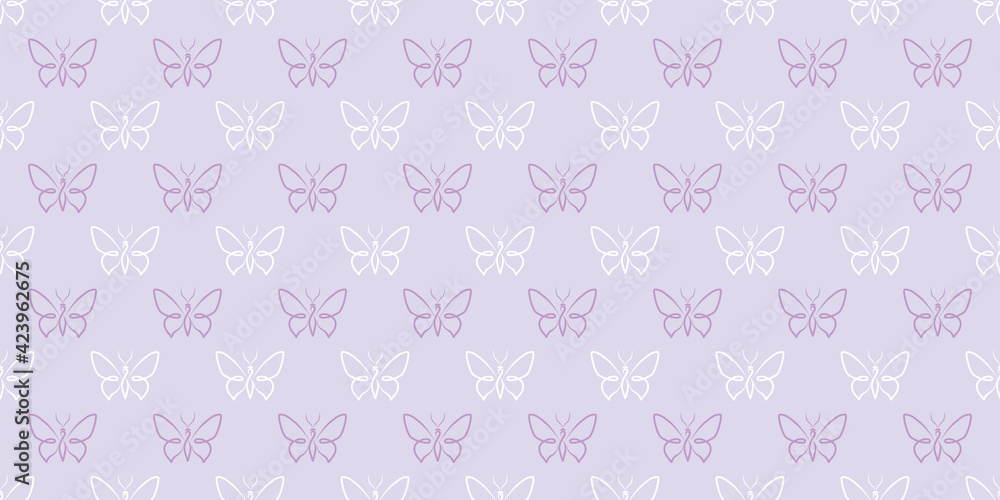 Butterfly seamless repeat background, vector butterfly