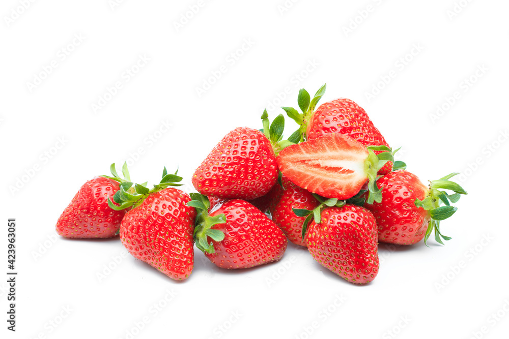 Red berry strawberry isolated on white background- Image Red berry strawberry isolated on white background- Image