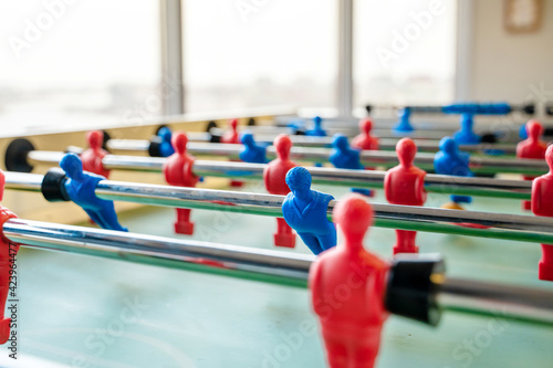 Wallpaper Mural Kicker table for table football with blue and red players Torontodigital.ca