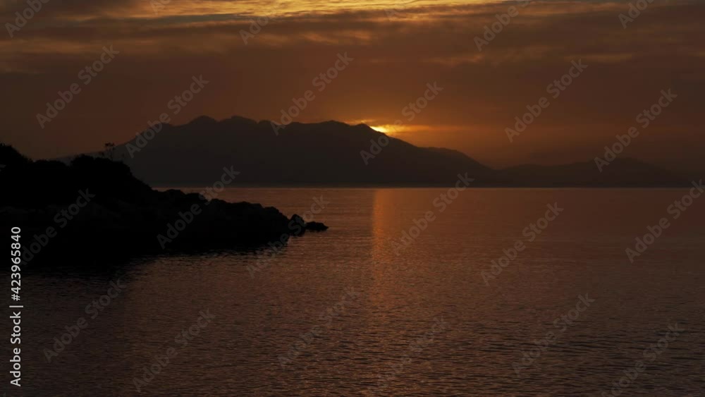 Beautiful Sunset On The Peloponnes, Greece Beautiful Sunset On The Peloponnes, Greece