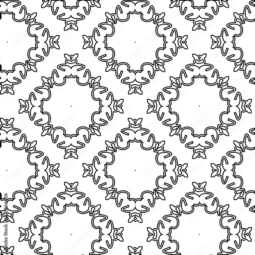 Geometric vector pattern with triangular elements. Seamless abstract ornament for wallpapers and backgrounds. Black and white colors. Geometric vector pattern with triangular elements. Seamless abstract ornament for wallpapers and backgrounds. Black and white colors.