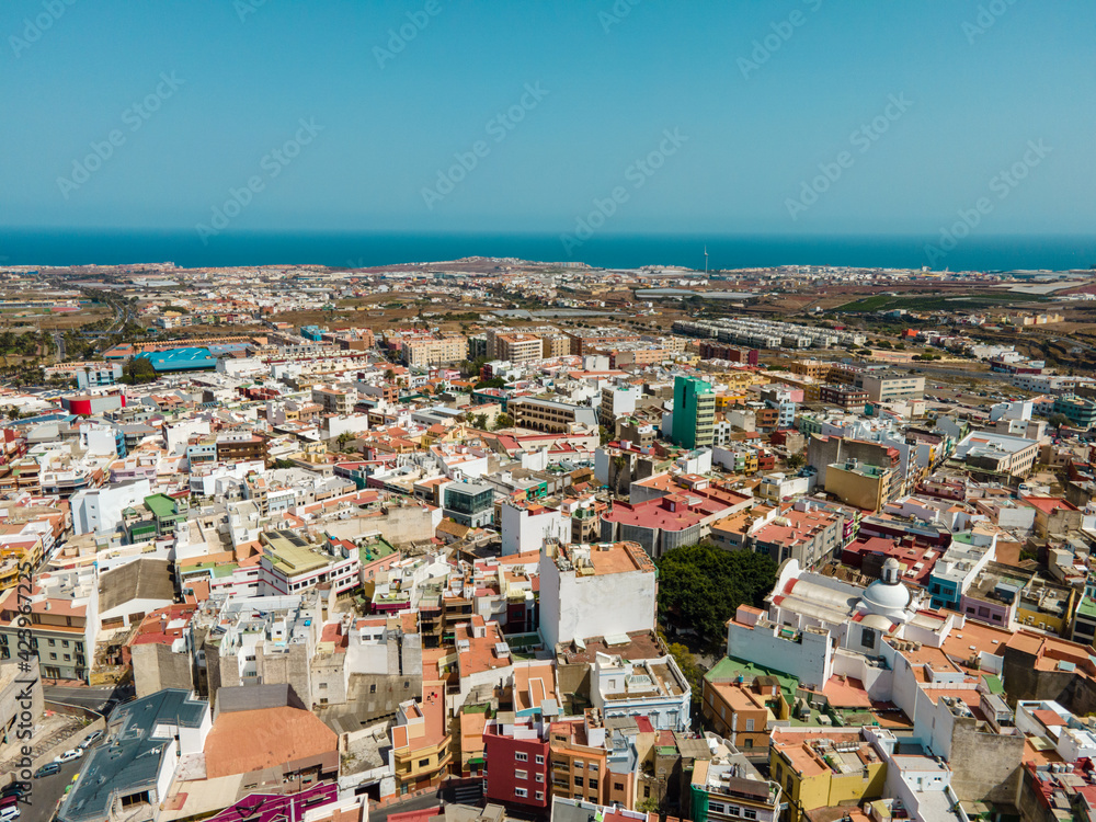 Aerial view on Telde in Gran Canaria, Canary Islands, Spain