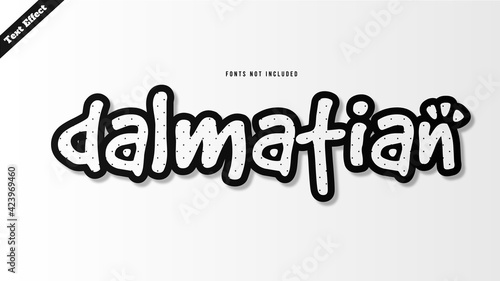 dalmatian text effect design vector