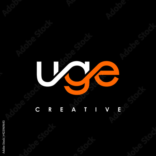 UGE Letter Initial Logo Design Template Vector Illustration photo