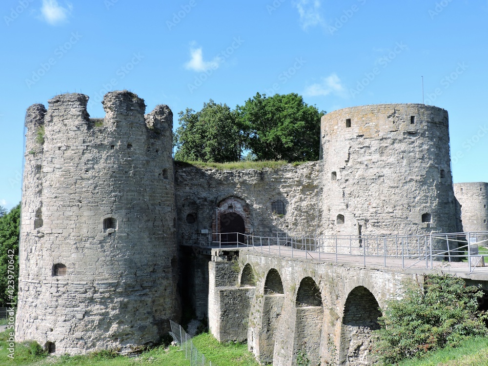 Towers and bridge of old fortress