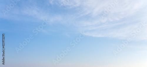Blue sky with cloud. Clearing day and good weather in the morning. beautiful clouds in the sky