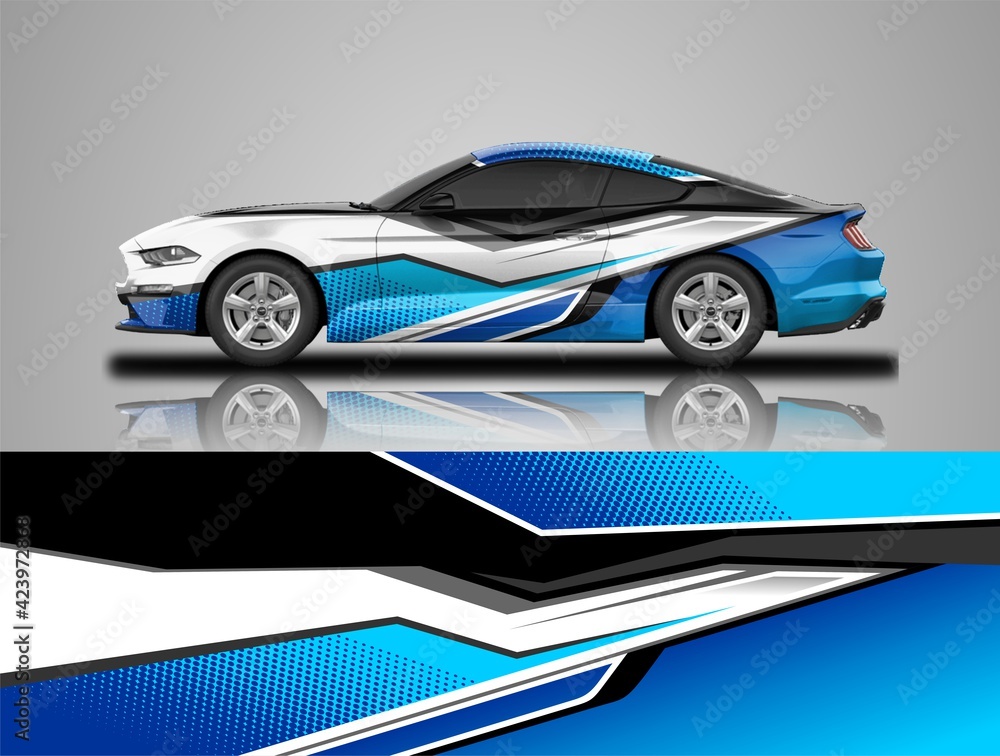 Obraz premium Premium racing and rally car wrap design