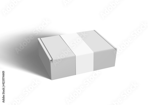 Clear Big Cardboard Box With Paper Label