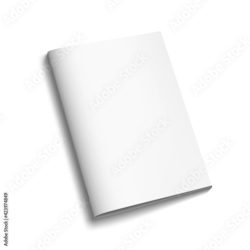 Magazine Or Brochure With Blank Cover On White