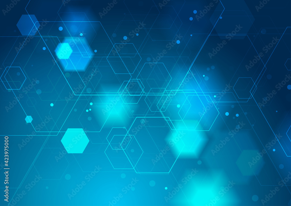Bright blue abstract geometric technology background. Vector network connection graphic design Bright blue abstract geometric technology background. Vector network connection graphic design
