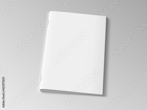 Magazine Or Brochure With Blank Cover On White