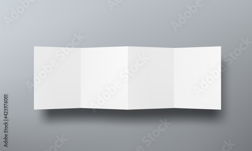 Folded Paper Brochure Mock Up Top View