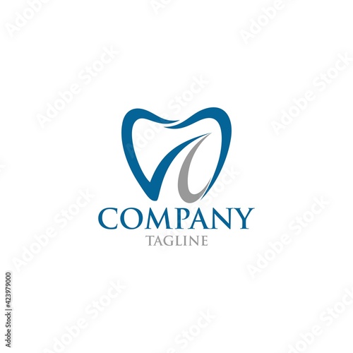 abstract logo design dental
