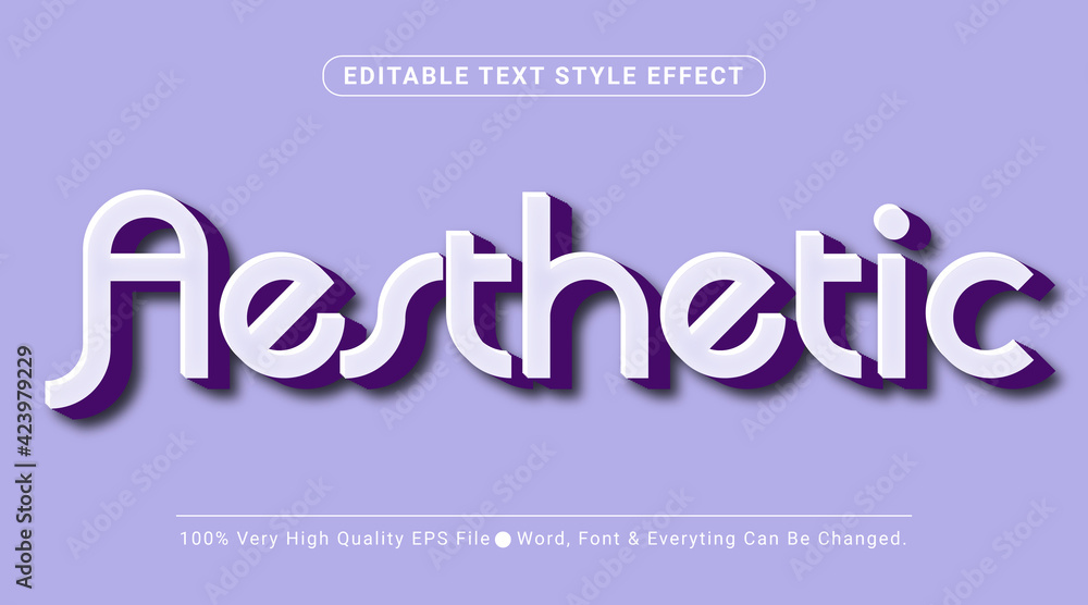 3d Aesthetic Smooth Layered Text Effect, Editable Text Effect 3d Aesthetic Smooth Layered Text Effect, Editable Text Effect