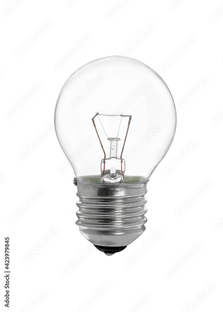 Light bulb glow-lamp isolated on white. Light bulb glow-lamp isolated on white.