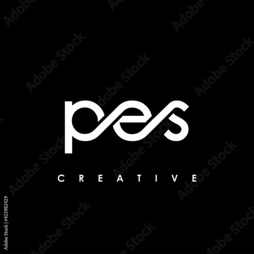 PES Letter Initial Logo Design Template Vector Illustration