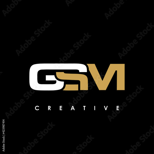 GSM Letter Initial Logo Design Template Vector Illustration photo