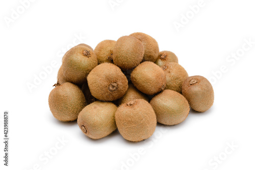 kiwi fruit slide on a white background