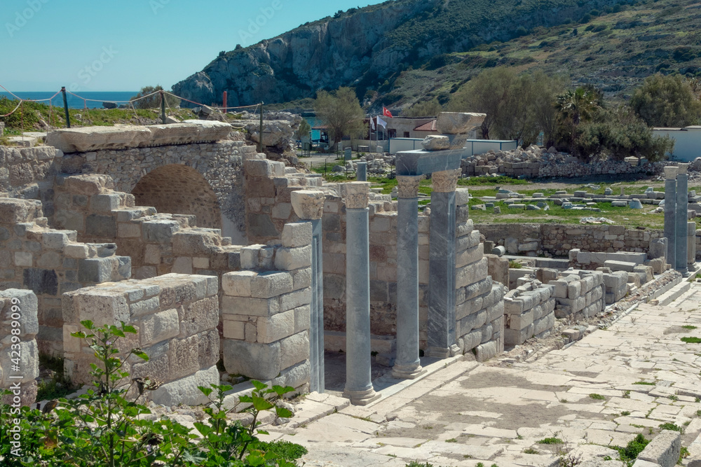 Ancient city ruins of Knidos in Datca peninsula, historical antique ...