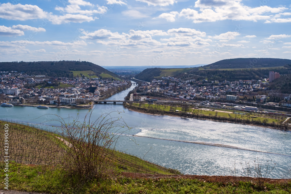
The confluence of the Nahe and Rhine near Bingen / Germany