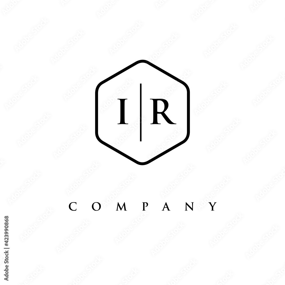 initial IR logo design vector initial IR logo design vector