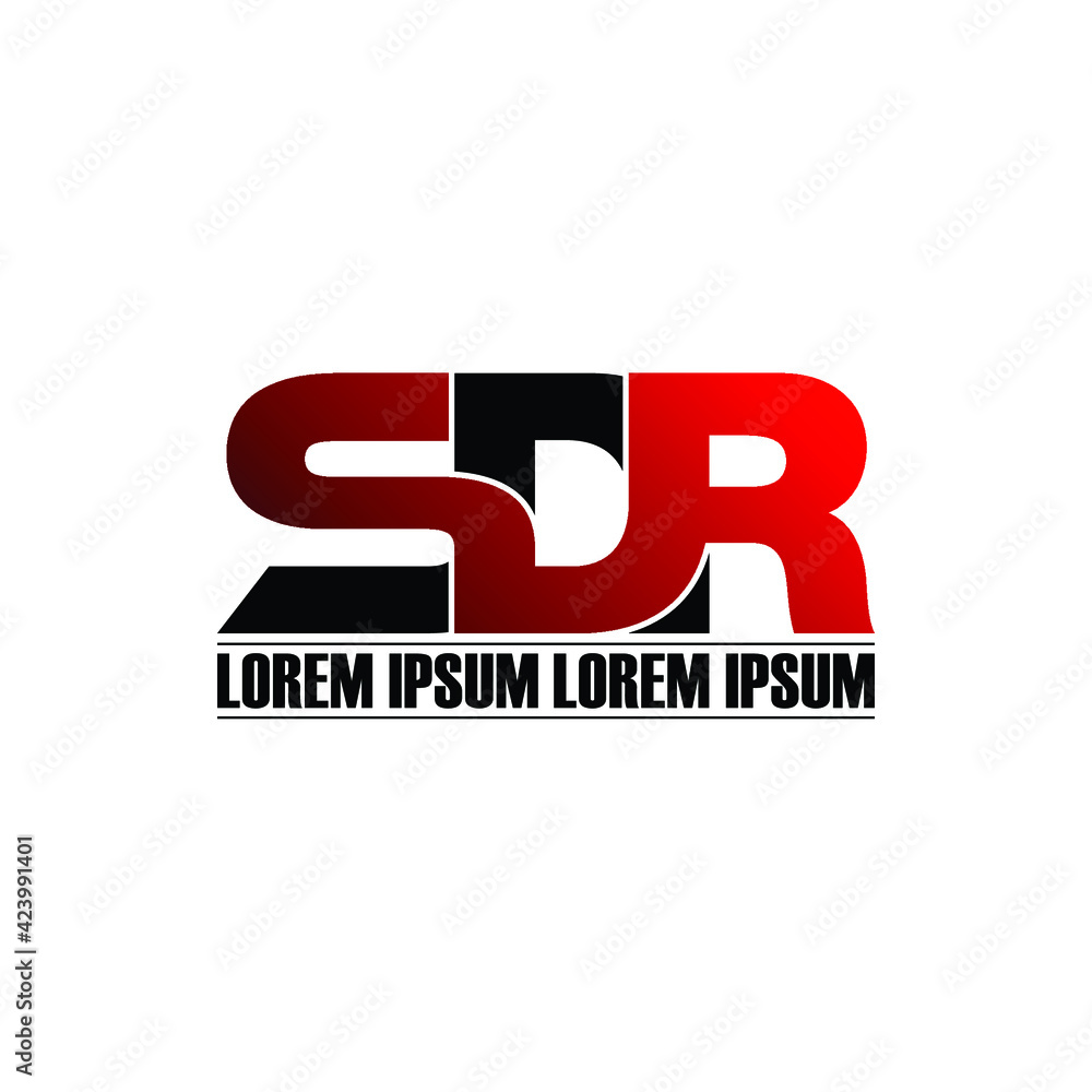 SDR letter monogram logo design vector SDR letter monogram logo design vector