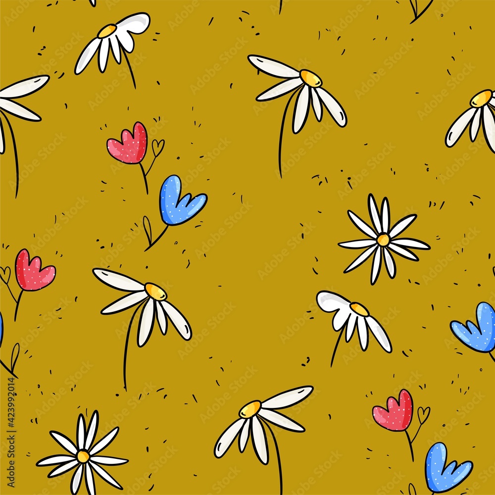 Daisies Pattern cute kawaii baby pattern paper digital paper scrapbook paper fabric pattern for textile baby clothing baby pattern seamless texture cute kawaii burgundy background Daisies Pattern cute kawaii baby pattern paper digital paper scrapbook paper fabric pattern for textile baby clothing baby pattern seamless texture cute kawaii burgundy background