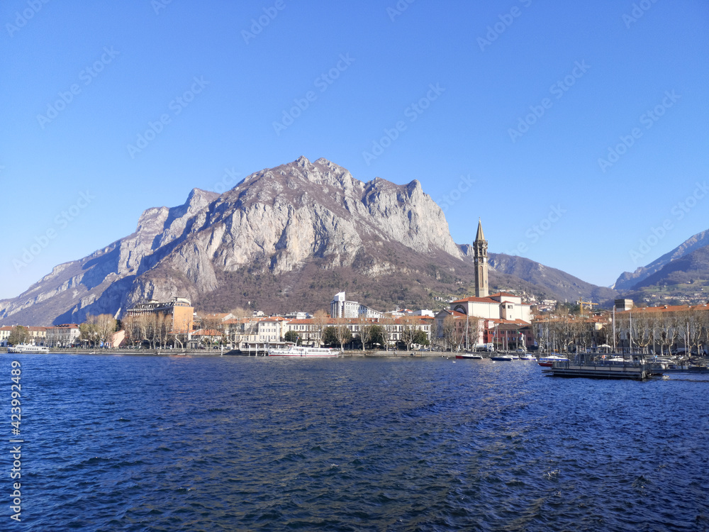 Landscape of Lecco and his beautiful lake