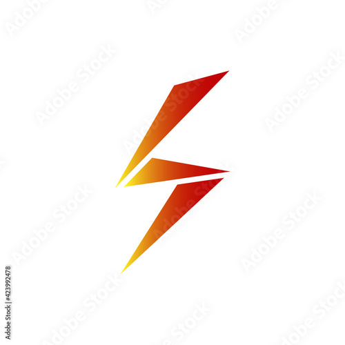 Lightning  electric power vector logo design element. Energy and thunder electricity symbol concept.
