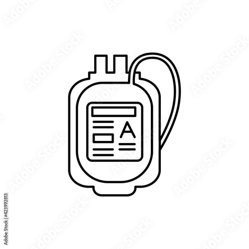 Donor blood bank color line icon. Pictogram for web page, mobile app