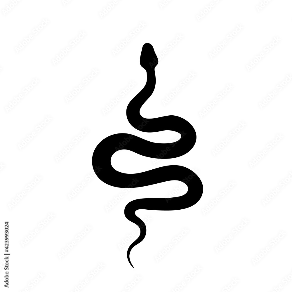 Fototapeta premium Snake Vector Icon, Viper Symbol, Serpent Sign