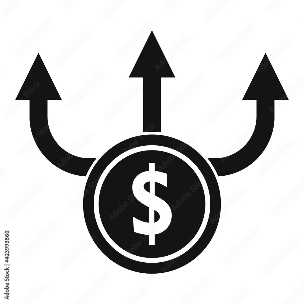 Obraz premium Broker money scheme icon, simple style