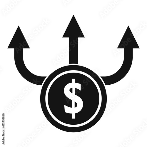 Broker money scheme icon, simple style