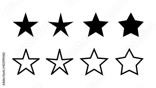 Star Icon set. rating icon vector. favourite star icon