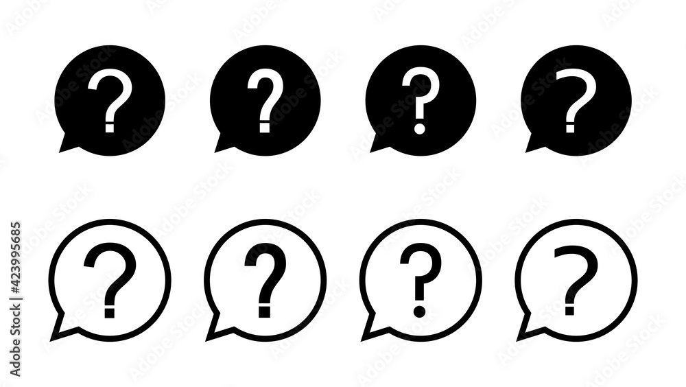 Question icon set. question mark icon vector. Question icon set. question mark icon vector.